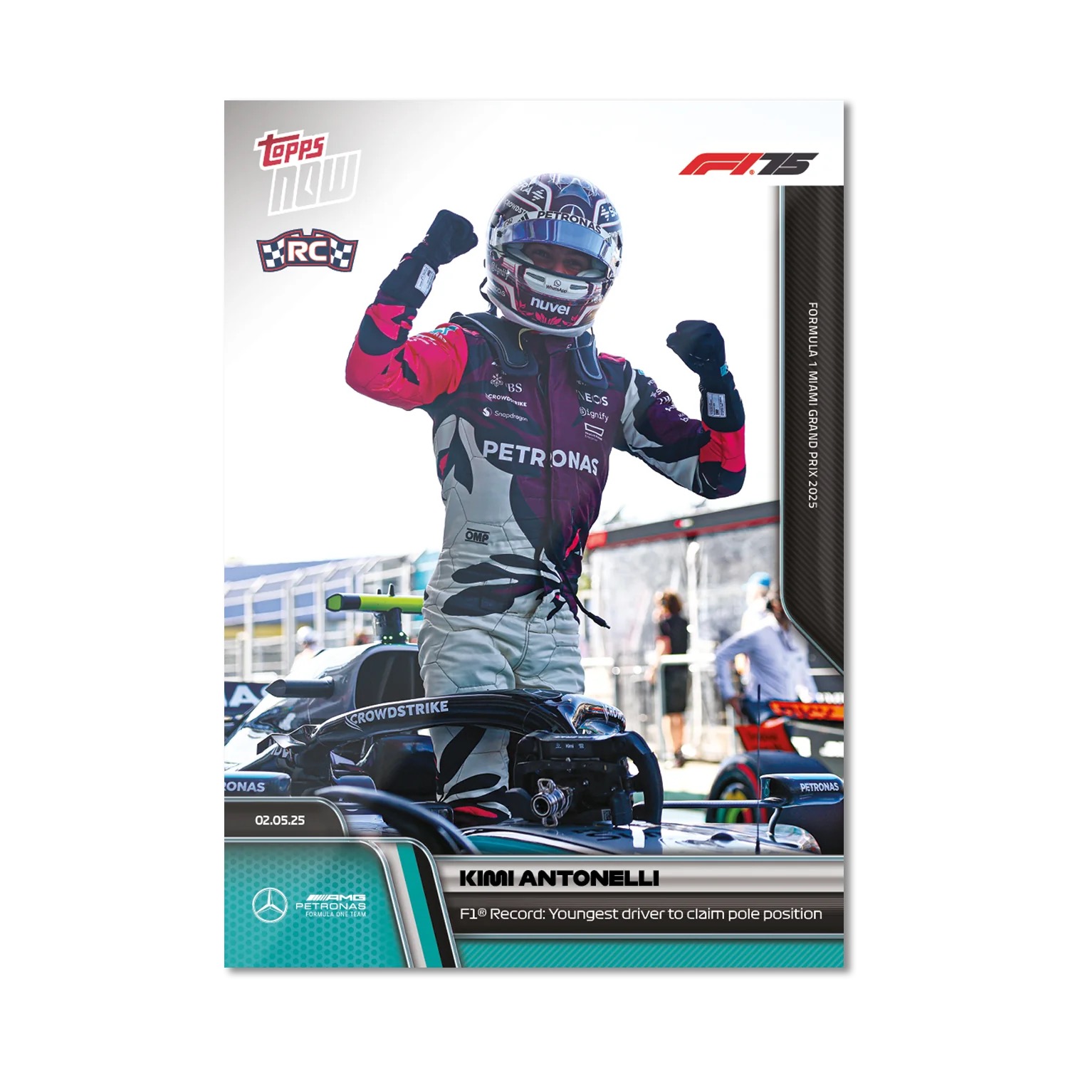 1b78cc594c8bf06f7d892a71e4c735bf1575a7fa_ARTF1_16C2S_25TN_0033.png Kimi Antonelli - Topps Now F1 2025 #33 - Image 1