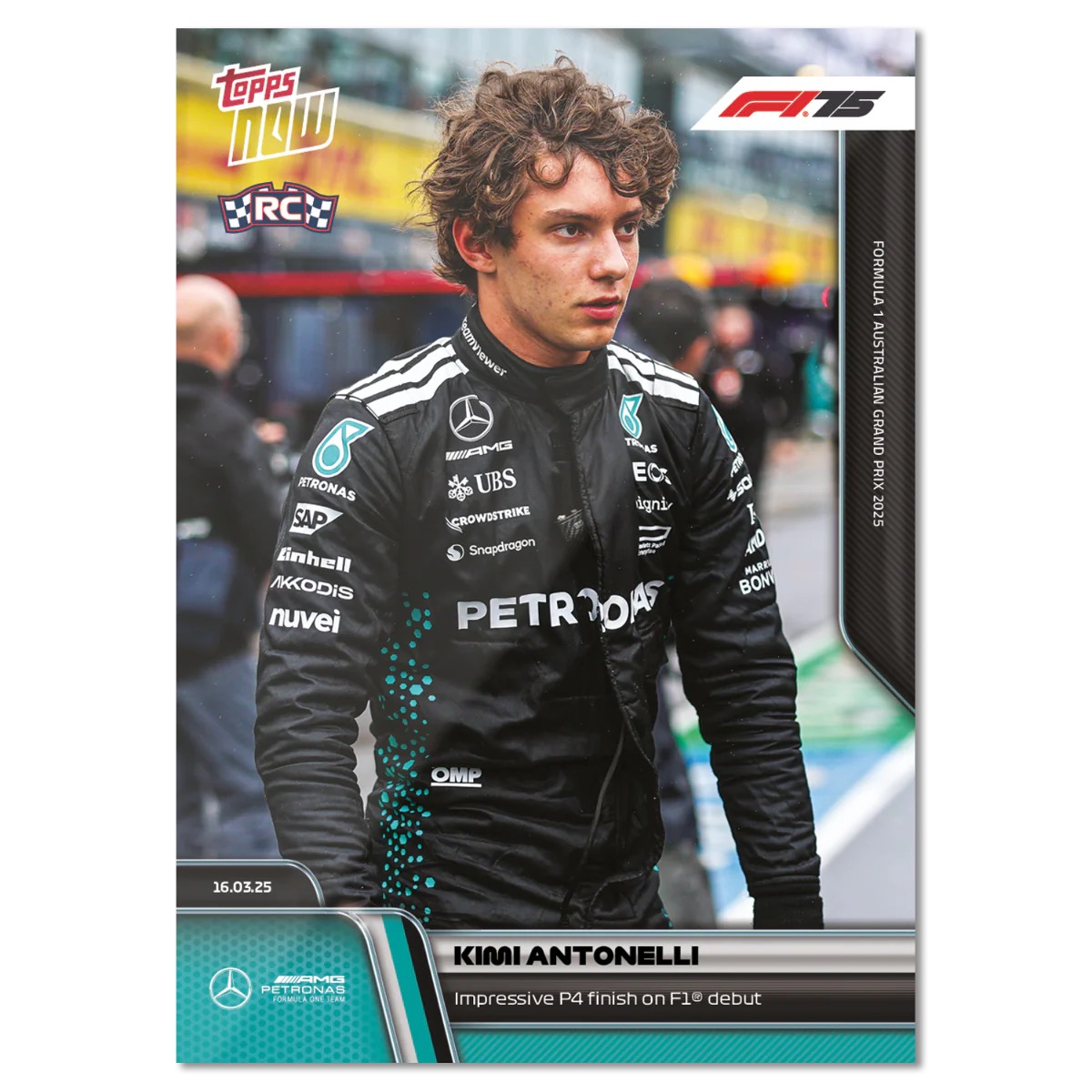4f24d5a99cf64cccb8a6d4a86921ab8fcffa8838_artf1_16c2s_25tn_0014.png Kimi Antonelli - Topps Now F1 2025 #14 - Image 1