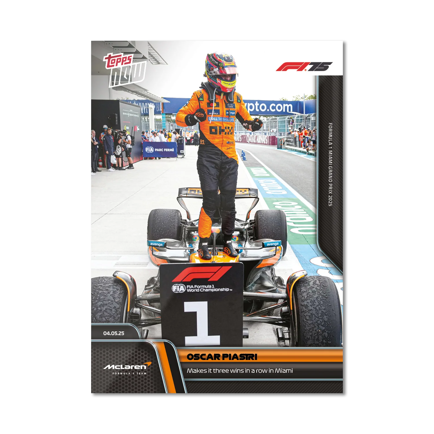 67604db8fb50b47cc9d9fb8599c90eecf5a7ecd7_ARTF1_16C2S_25TN_0034.png Oscar Piastri - Topps Now F1 2025 #34 - Image 1