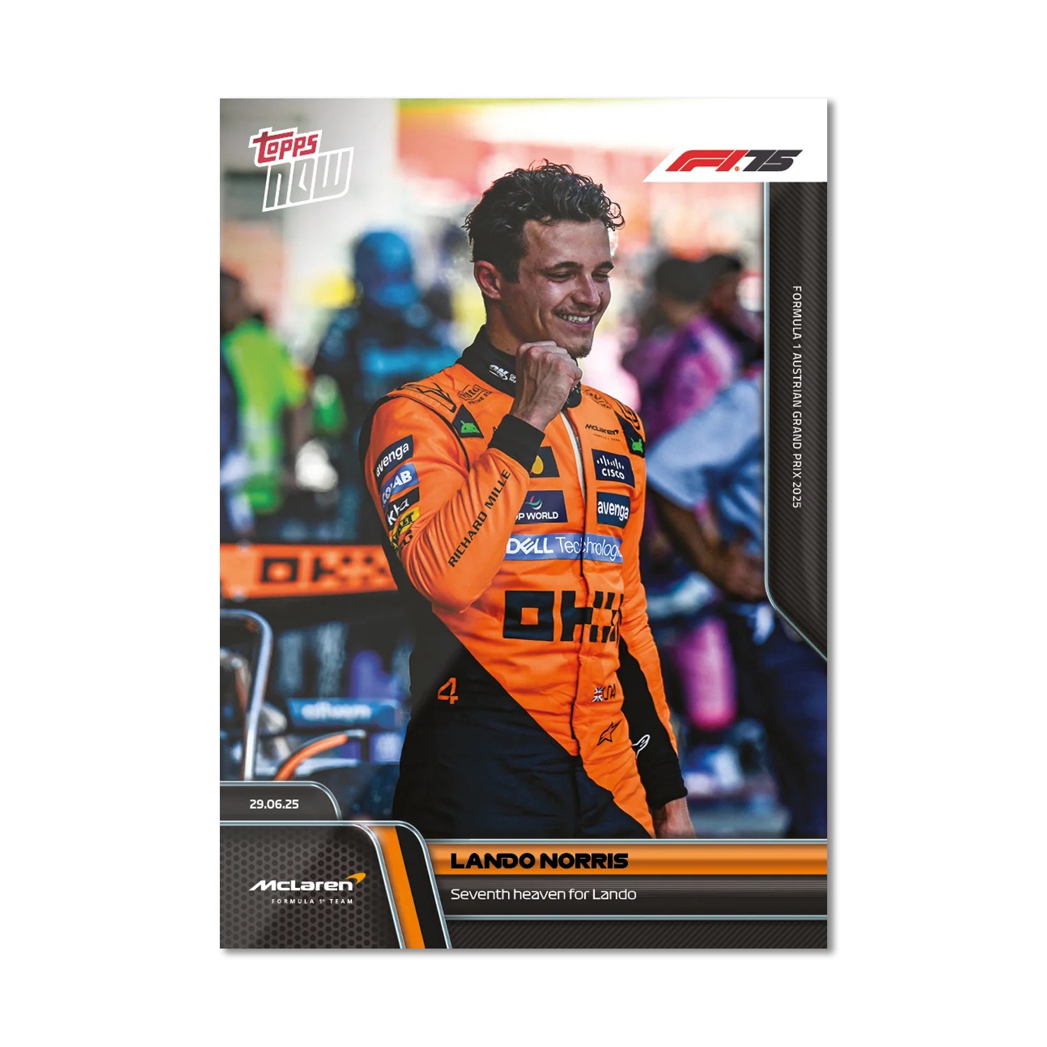 8db1893d811cd8ca2b8071cb9f1240a85f376efc_ARTF1_16C2S_25TN_0047.png Lando Norris - Topps Now F1 2025 #47 - Image 1