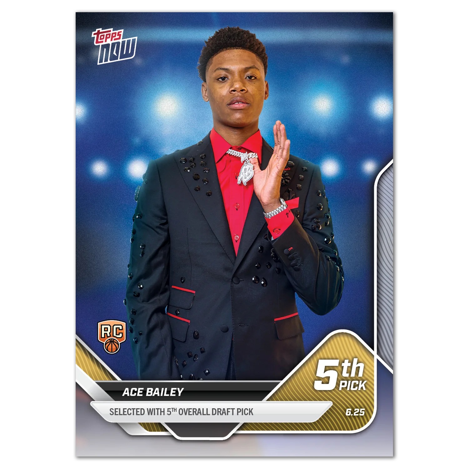 cd6630e1e636166a9ca51f1a19e0a3e1867d35d0_ARTBK_16C2S_26TN_AB Ace Bailey - 2025 Topps Now Basketball #D5 - Image 1
