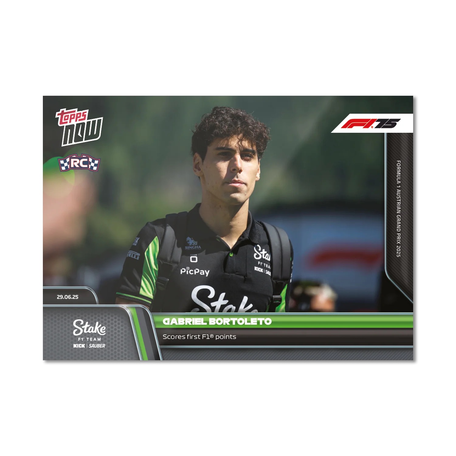 d1b00b436abb3ee6a03663004827310097c41f05_ARTF1_16C2S_25TN_0048.png 2025 Topps Now F1 Gabriel Bortoleto #48 - Image 1