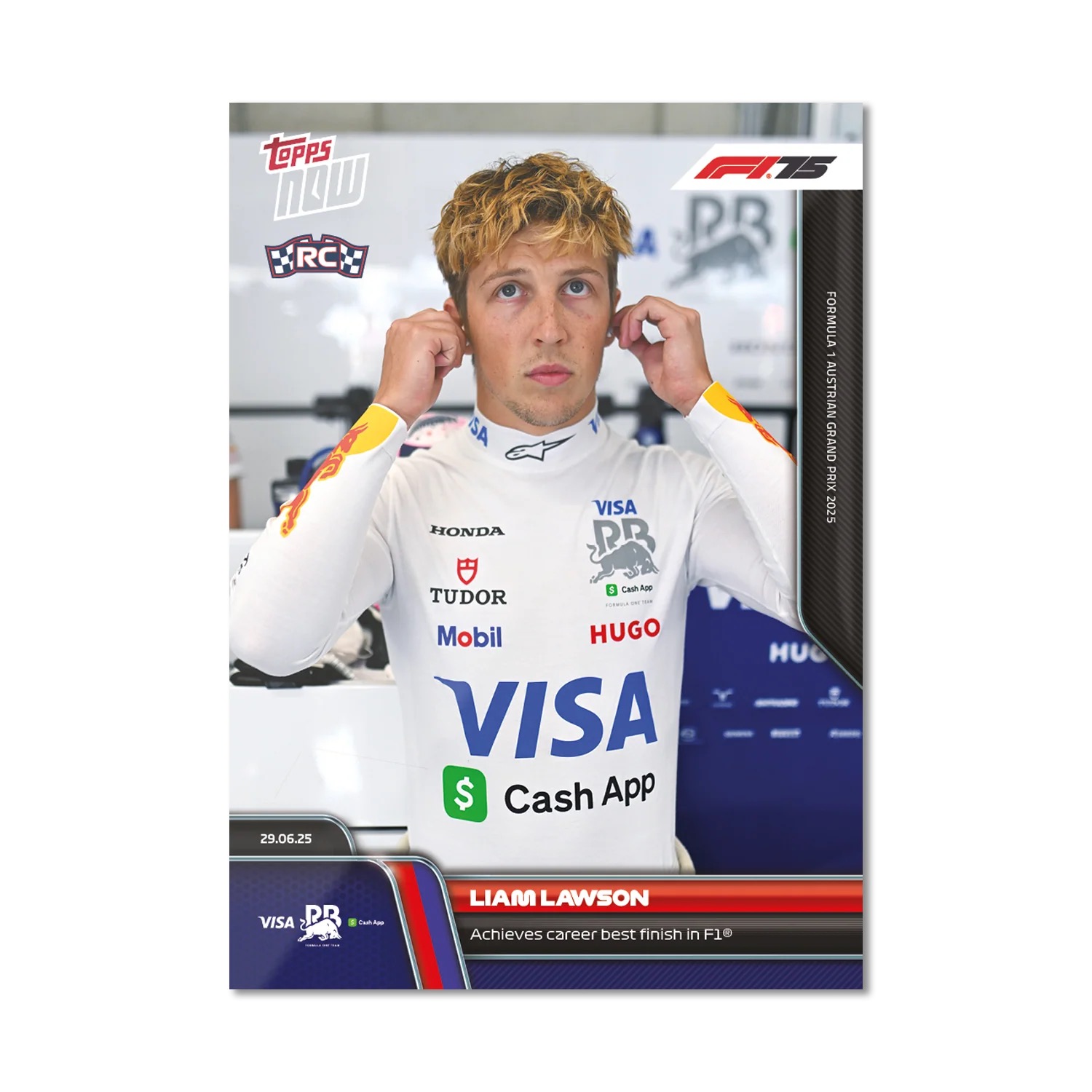 f549af0ccd31bb4472a242913edada96a60d660b_ARTF1_16C2S_25TN_0049.png 2025 Topps Now F1 Liam Lawson #49 - Image 1