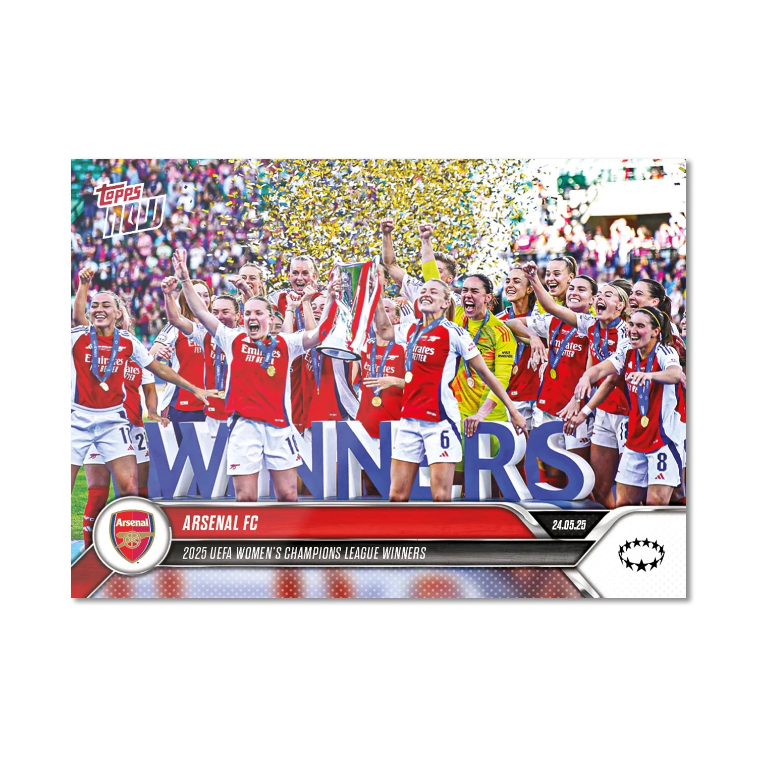 7adce7ea843057bda1e177a57083d2ef9fb683fc_ARTWCL_16C2S_25TN_0027_1.png Arsenal WFC - Topps Now UWCL #27 - Image 1