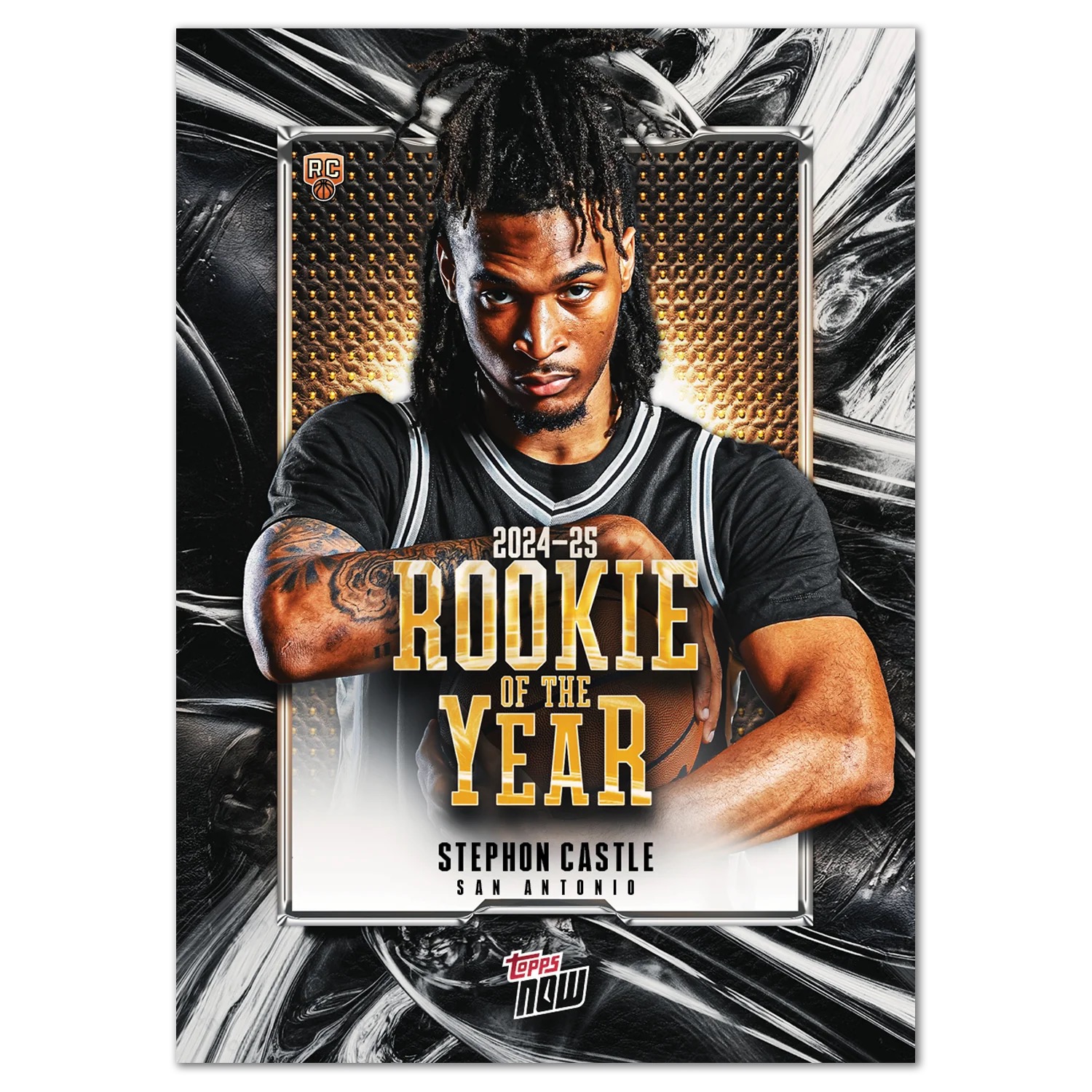 8168a2e92ed8a13d22e896a3bdacee3ad39557ce_ARTBK_16C2S_25TN_0014.png Stephon Castle - Topps Now NBA Basketball 2025 #14 - Image 1