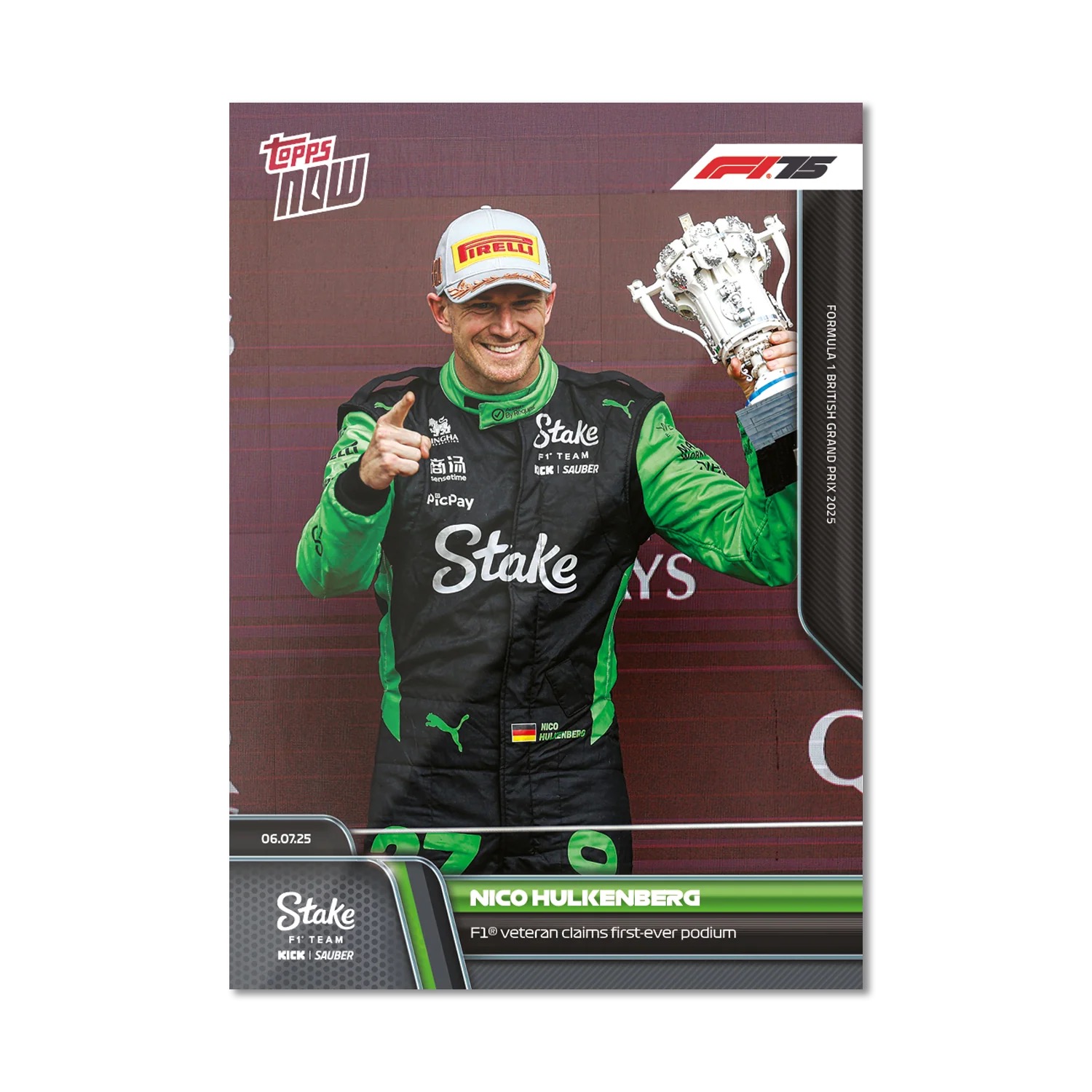 d4d4a5f654d36755c7d97fe65c42f600c8aab392_ARTF1_16C2S_25TN_0051.png Nico Hulkenberg - Topps Now F1 2025 #51 - Image 1